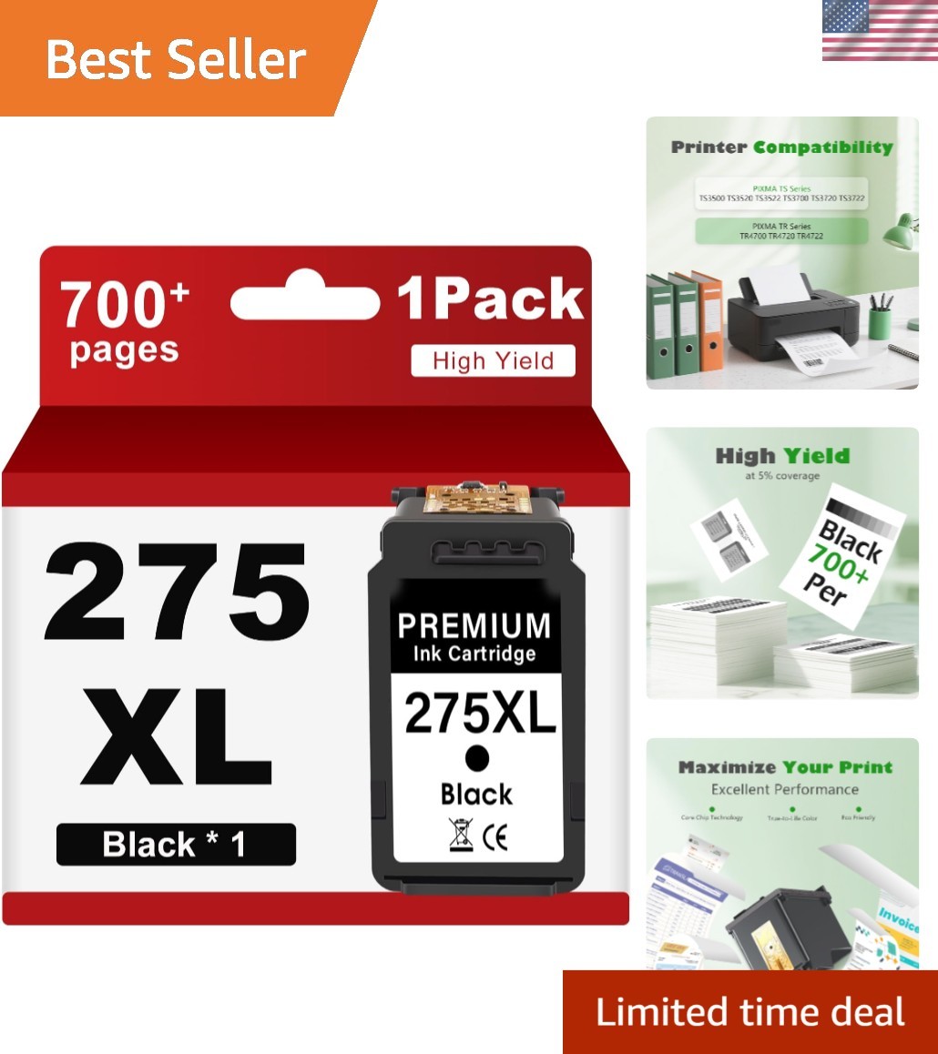 PG-275XL Black Ink Cartridge for Canon PIXMA - Reliable Printing