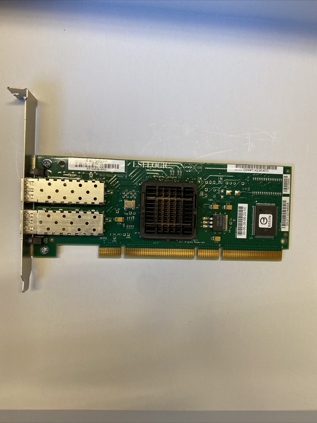 LSI Logic LSI7202XP-4M 2GB Dual Port PCI-X Fibre Channel RAID BUS Adapter