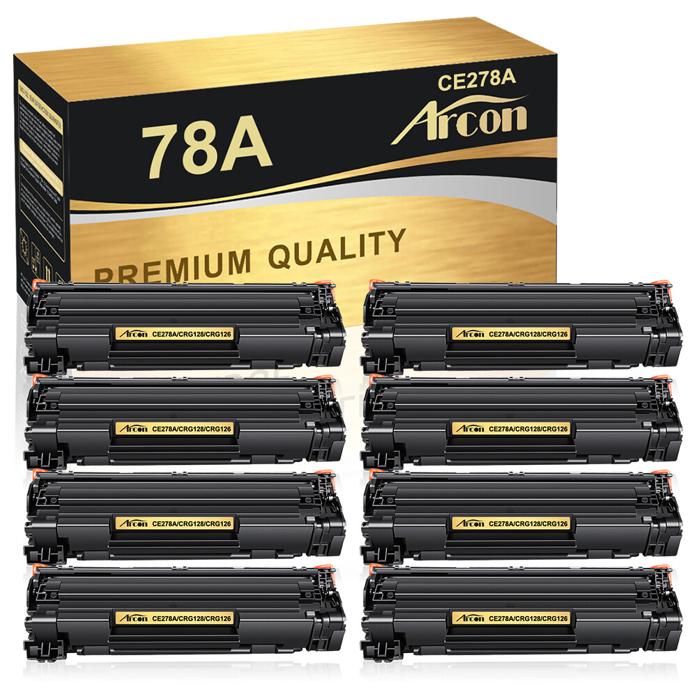 8 Pack CE278A Toner For HP LaserJet Pro M1536DNF MFP P1560 P1566 P1600 P1606DN