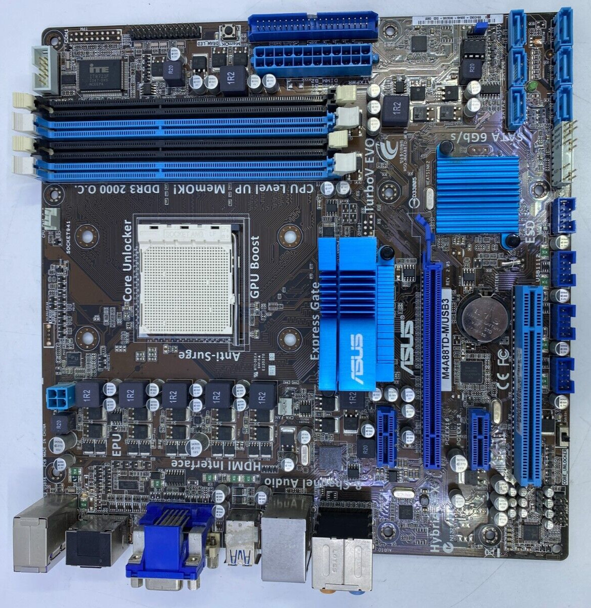 ASUS M4A88TD-M/USB3 Socket AM3 Motherboard With I/O Shield