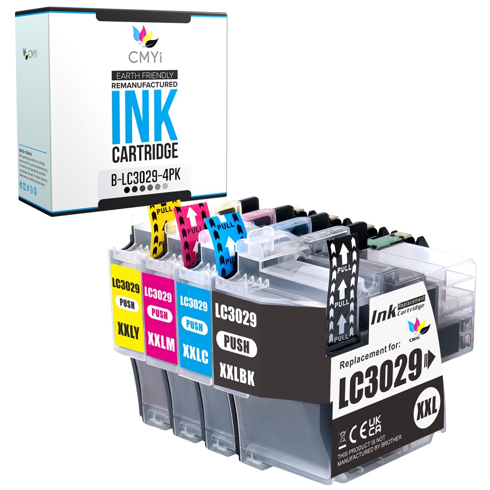 4PK Compatible CMYi LC3029 Ink Cartridges Combo fits Brother MFC-J5830DW J6535DW