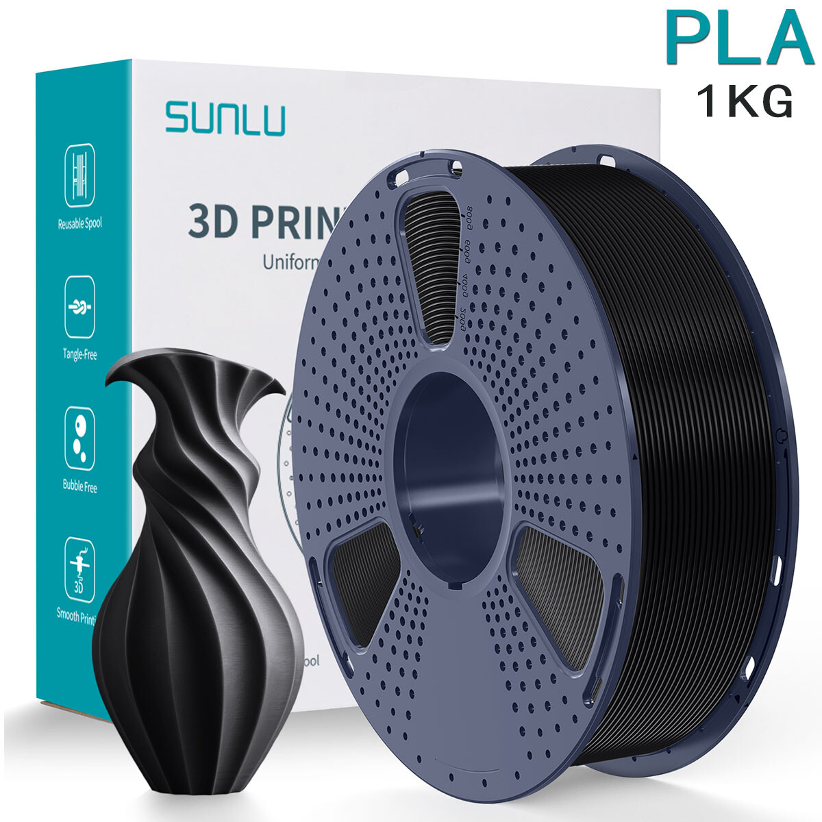 【Add 10 Pay 6】SUNLU 1KG TPU/PLA/PLA+2.0/ASA/ABS/PETG 3D Printer Filament 1.75mm
