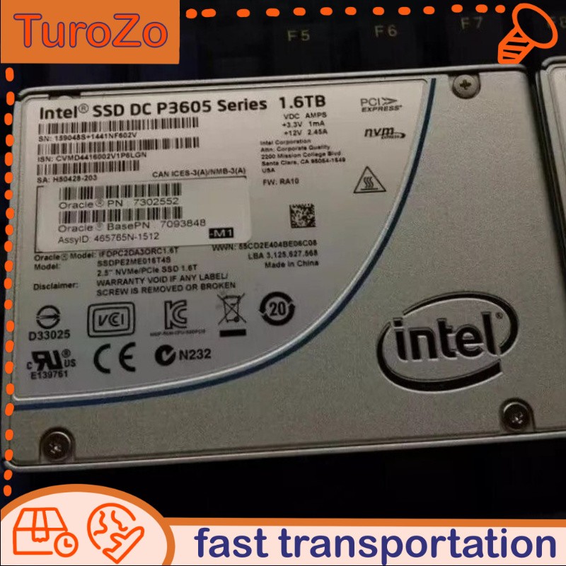 SSDPE2ME016T4S Intel 1.6TB P3605 DC Series MLC PCIE NVMe 2.5" VDC Used
