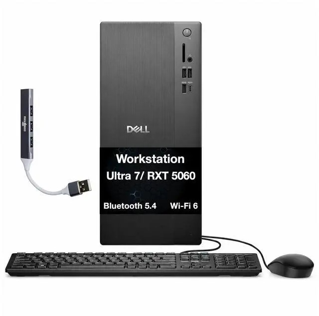 Dell Tower ECT1250 Workstation Desktop Intel Ultra 7 265F 32GB DDR5 1TB SSD