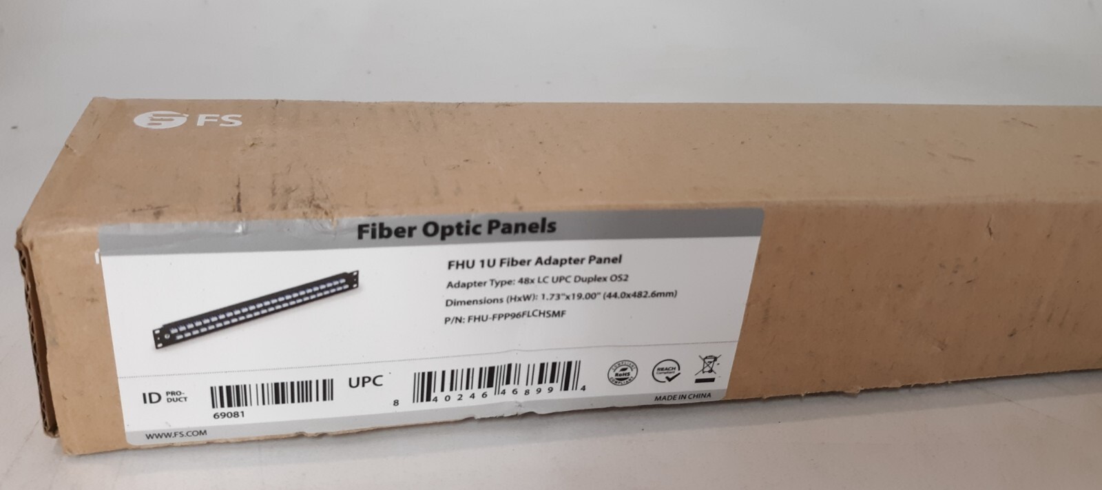 FS Fiber Optic Panels FHU 1U Fiber Adapter Panel 48x LC UPC Duplex OS2 NEW *OB*
