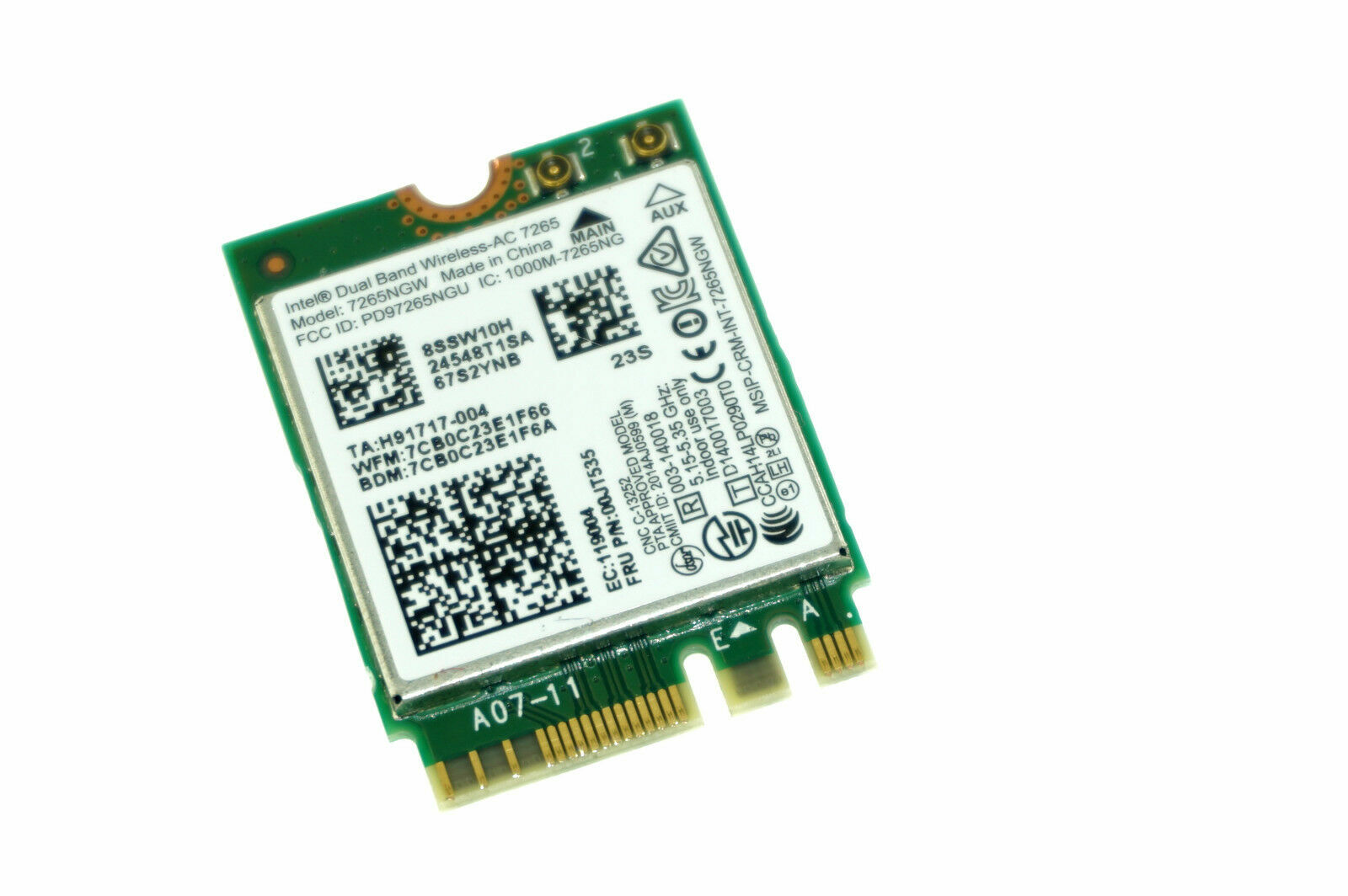 New Intel Dual Band Wireless-AC 7265 802.11ac 7265NGW PD97265NGU 00JT535