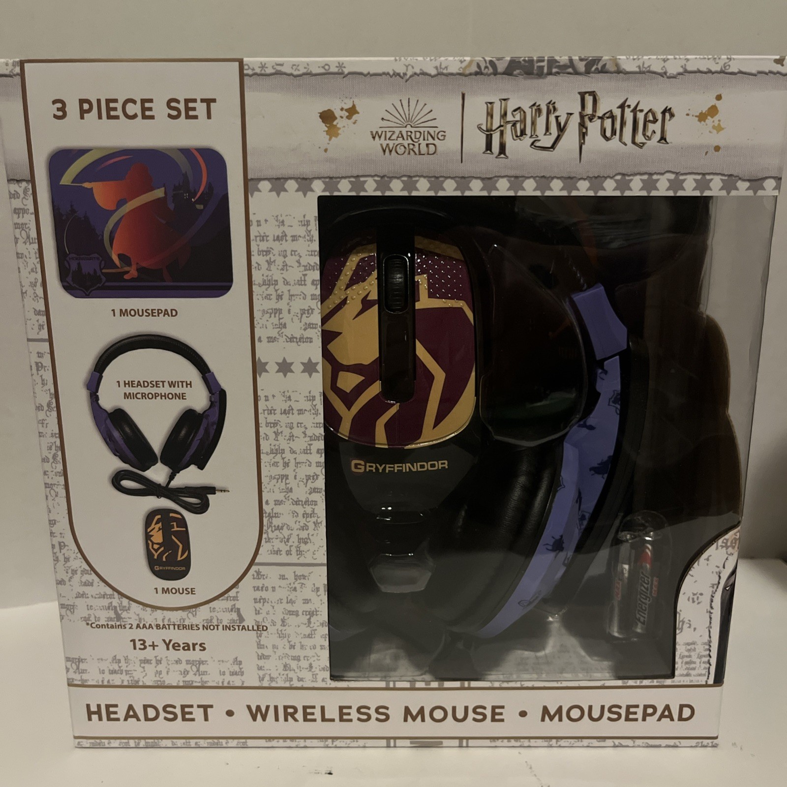 Harry Potter Tech Bundle - Headphones, Wireless Mouse and Mousepad - New