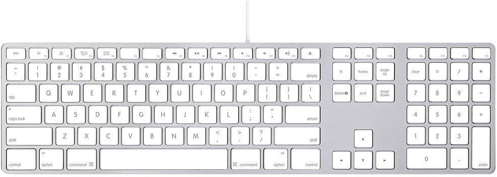 Apple Aluminium Wired USB Keyboard with Numeric Keypad A1243 MB110LL/B - Grade C