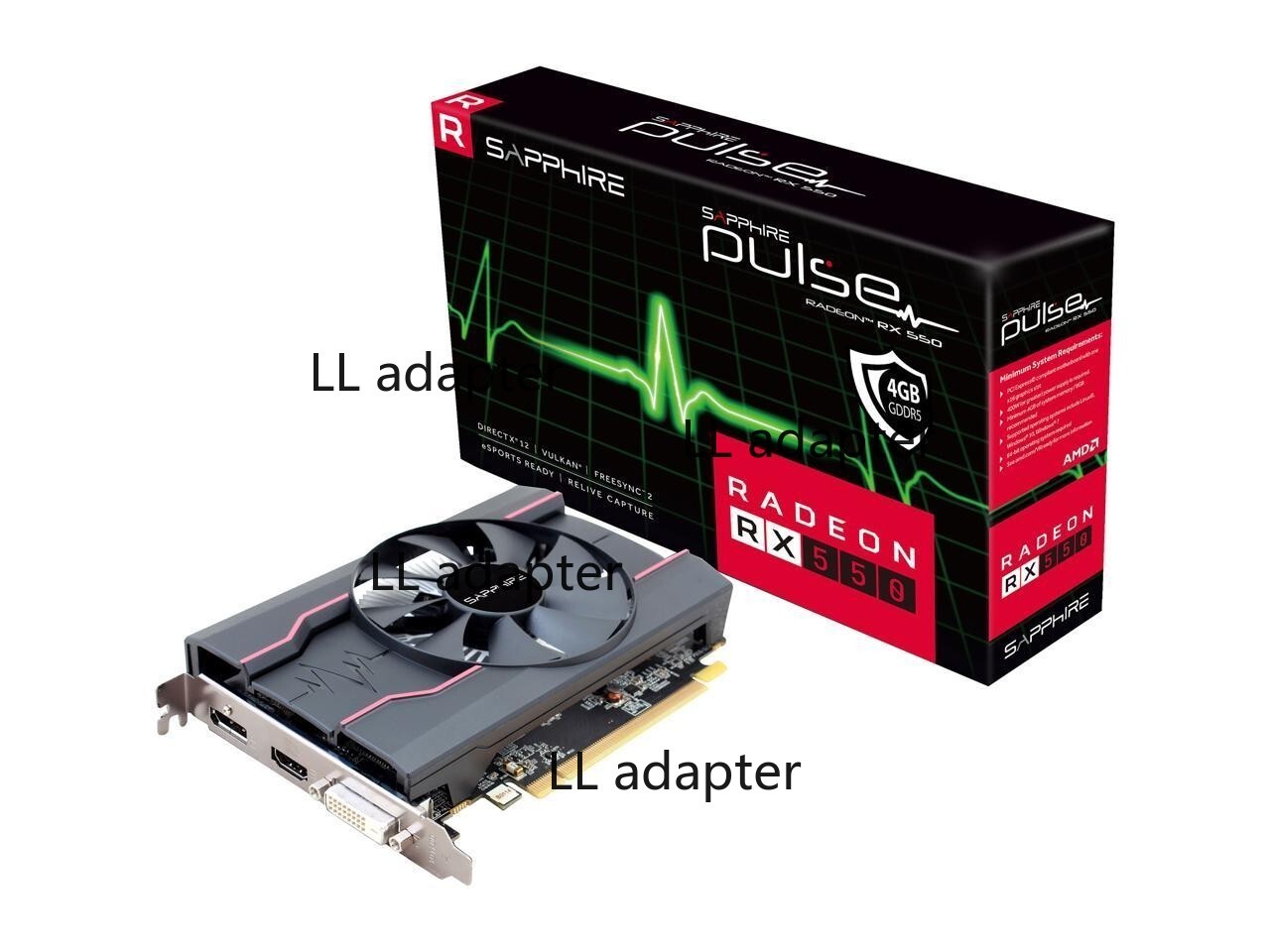 SAPPHIRE Radeon RX 550 4GB GDDR5 DirectX 12 128-Bit 100414P4GL Video Card