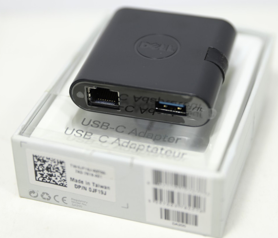 Open Box Dell DA200 USB-C Adapter JF19J HDMI VGA Ethernet USB