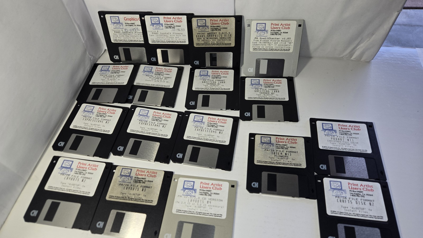 Print Artist Users Club Click Art Comic Characters Christmas 3.5" Floppy Disk