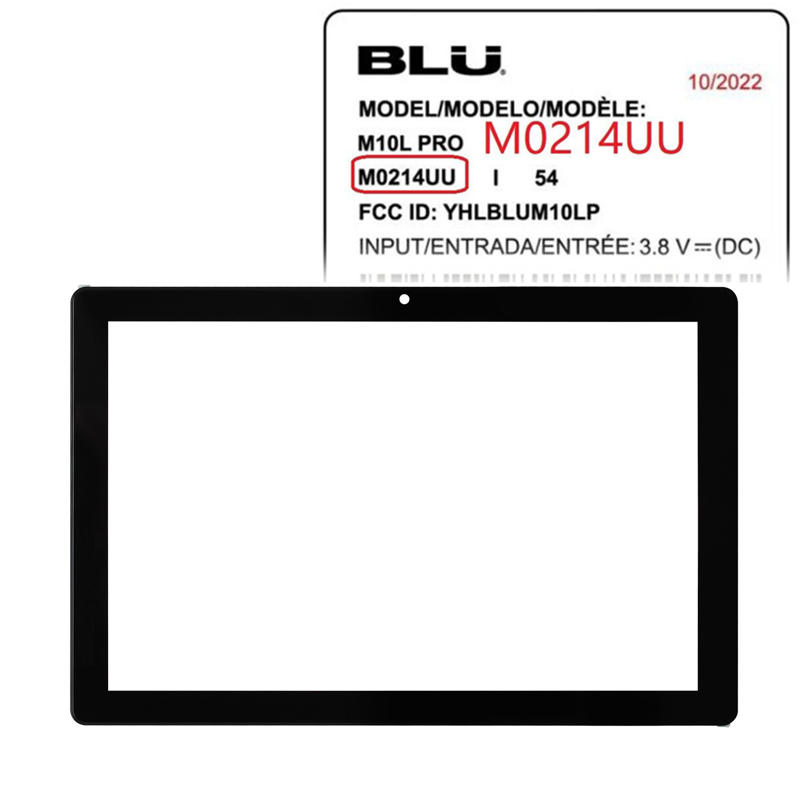 Digitizer Touch Screen Glass Panel For BLU M10L PRO M0214UU M0215UU / M10L PLUS