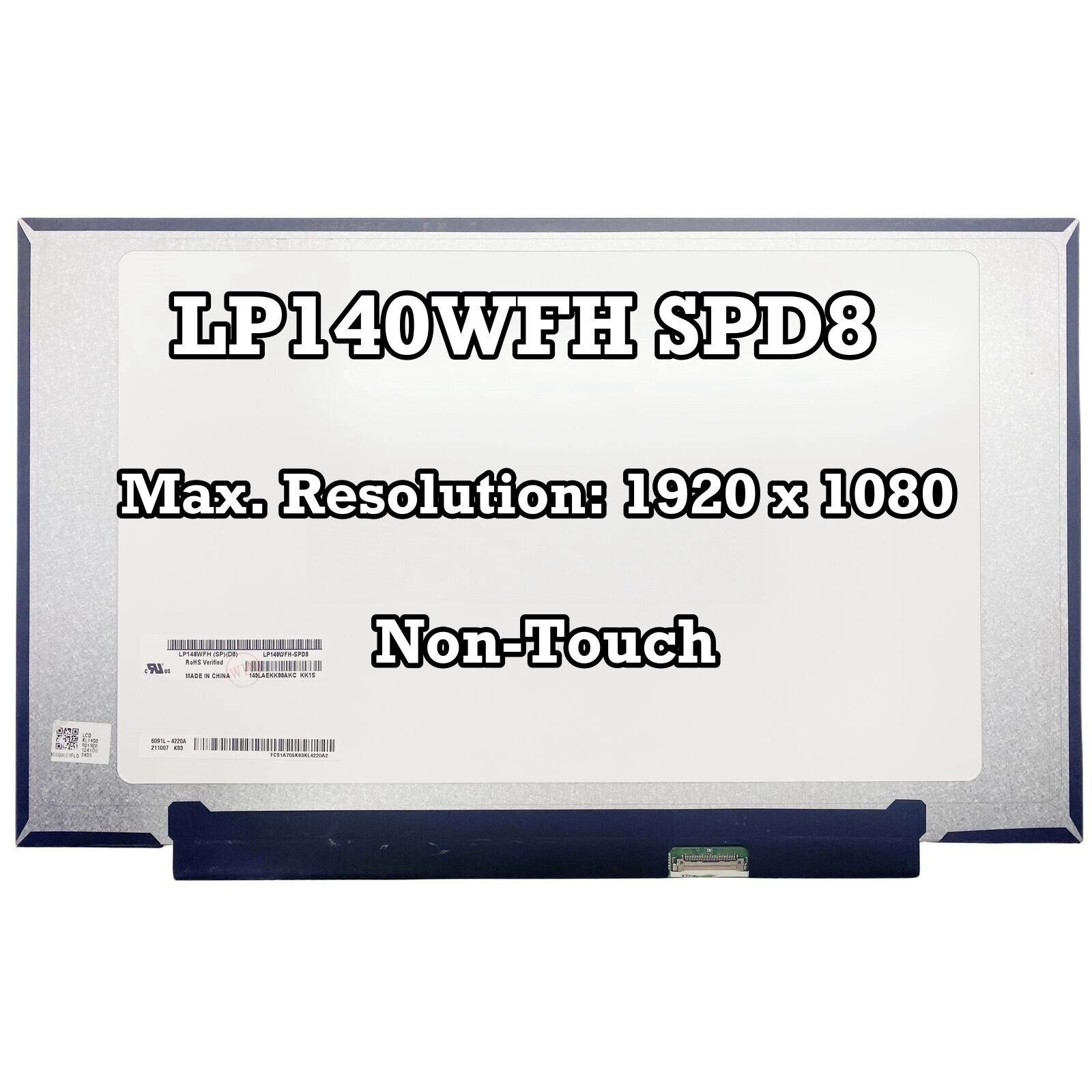 LP140WFH SPD8 LCD Screen Replacement Display Panel Matrix 14 inch FHD IPS 30pins