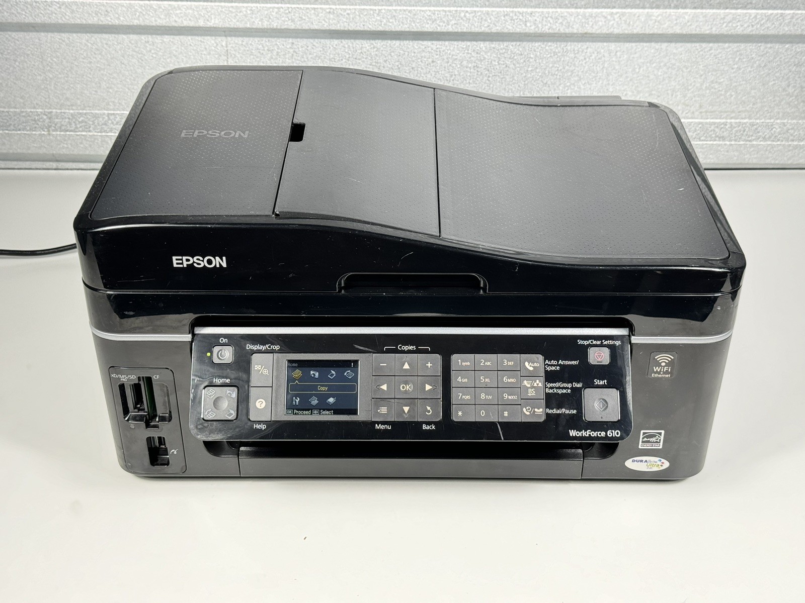 Epson Workforce 610 Printer Copy Scan Wireless *Read