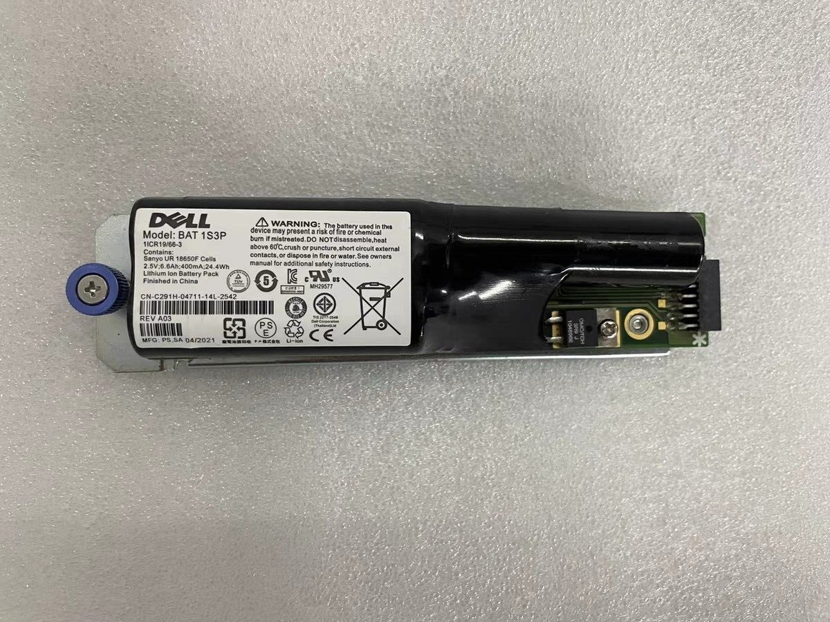 For DELL  BAT-1S3P Battery PowerVault MD3000 MD3000i JY200 C291H 2.5V 6.6Ah