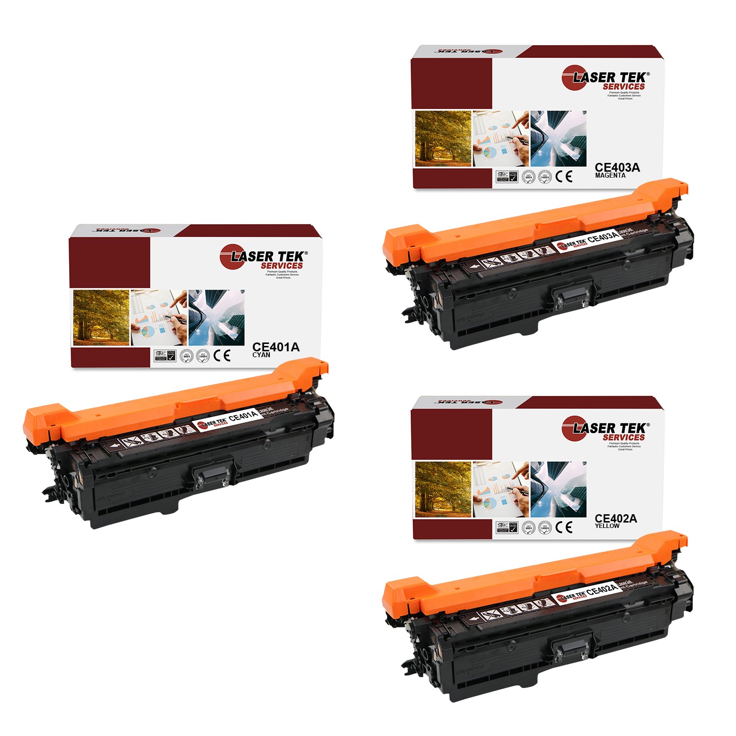 3Pk LTS 507A CMY Compatible for HP LaserJet 500 M551dn M551n Toner Cartridge