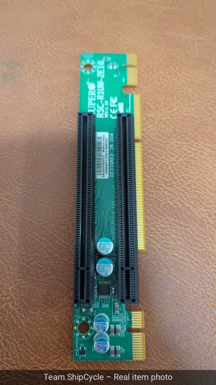 U94274 Supermicro RSCR1UW2E16 Riser Card G1N