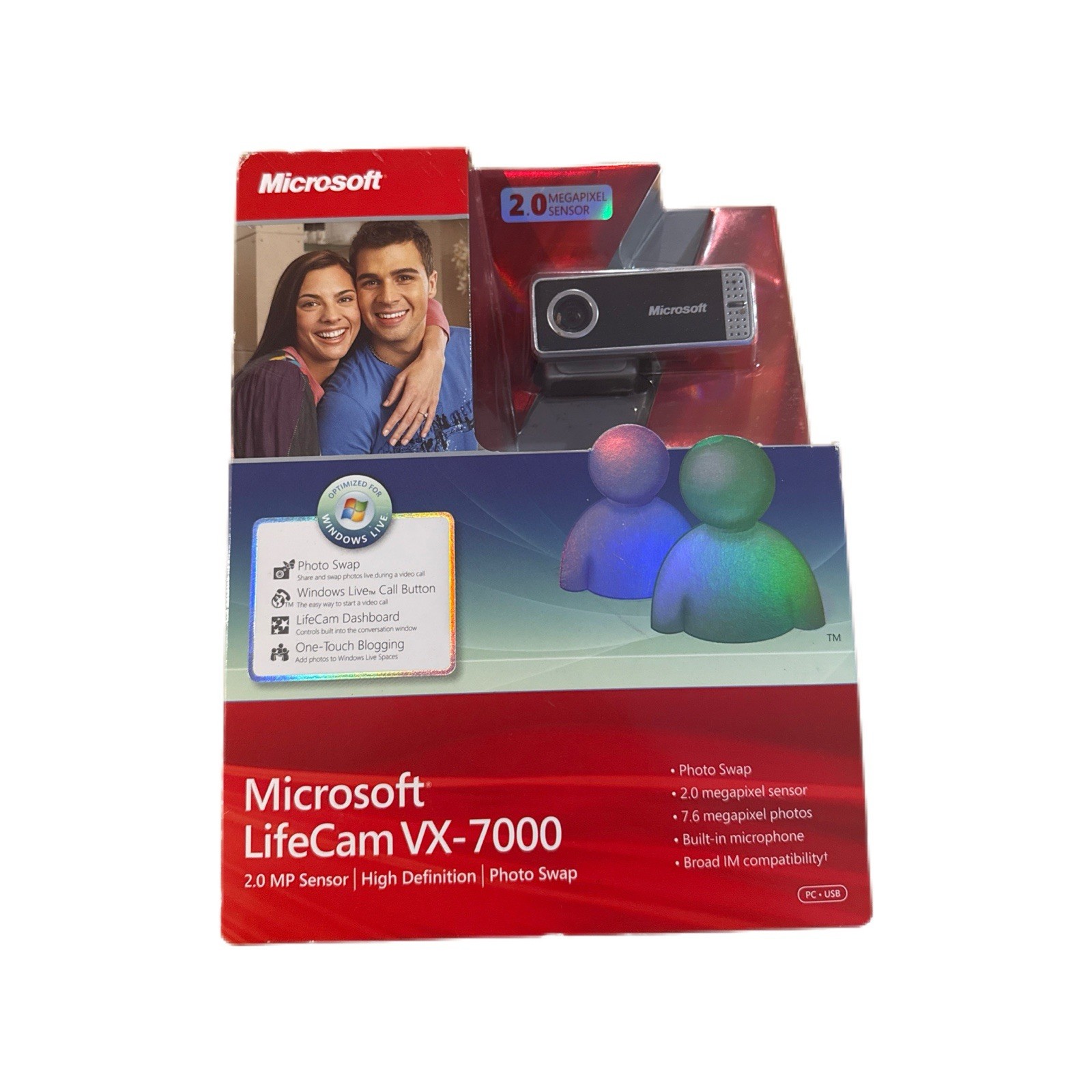 Microsoft LifeCam VX-7000 2.0 MP Sensor High Definition G1