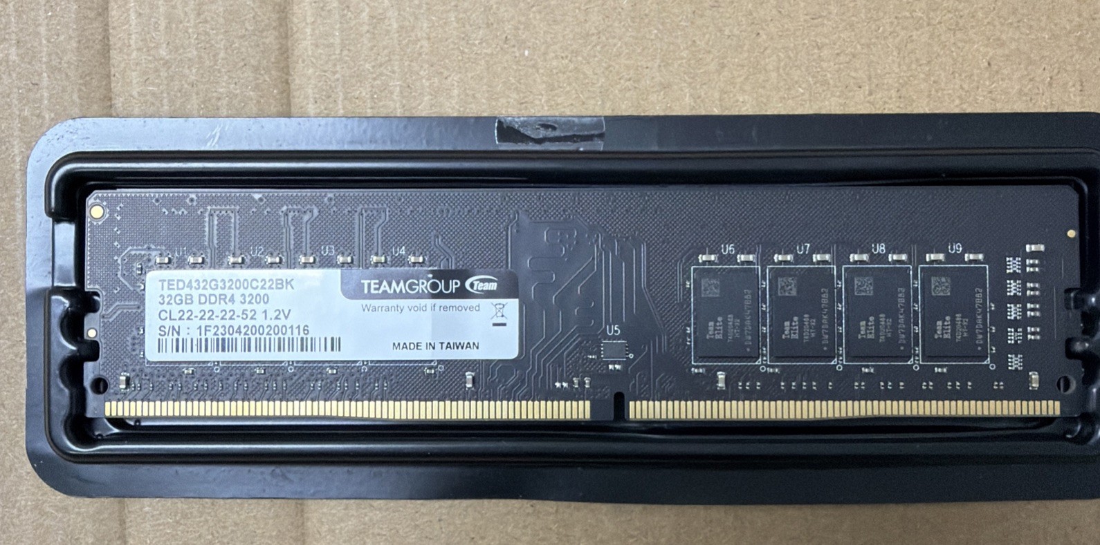 Team Group 32GB DDR4 3200MHz RAM Module TED432G3200C22BK