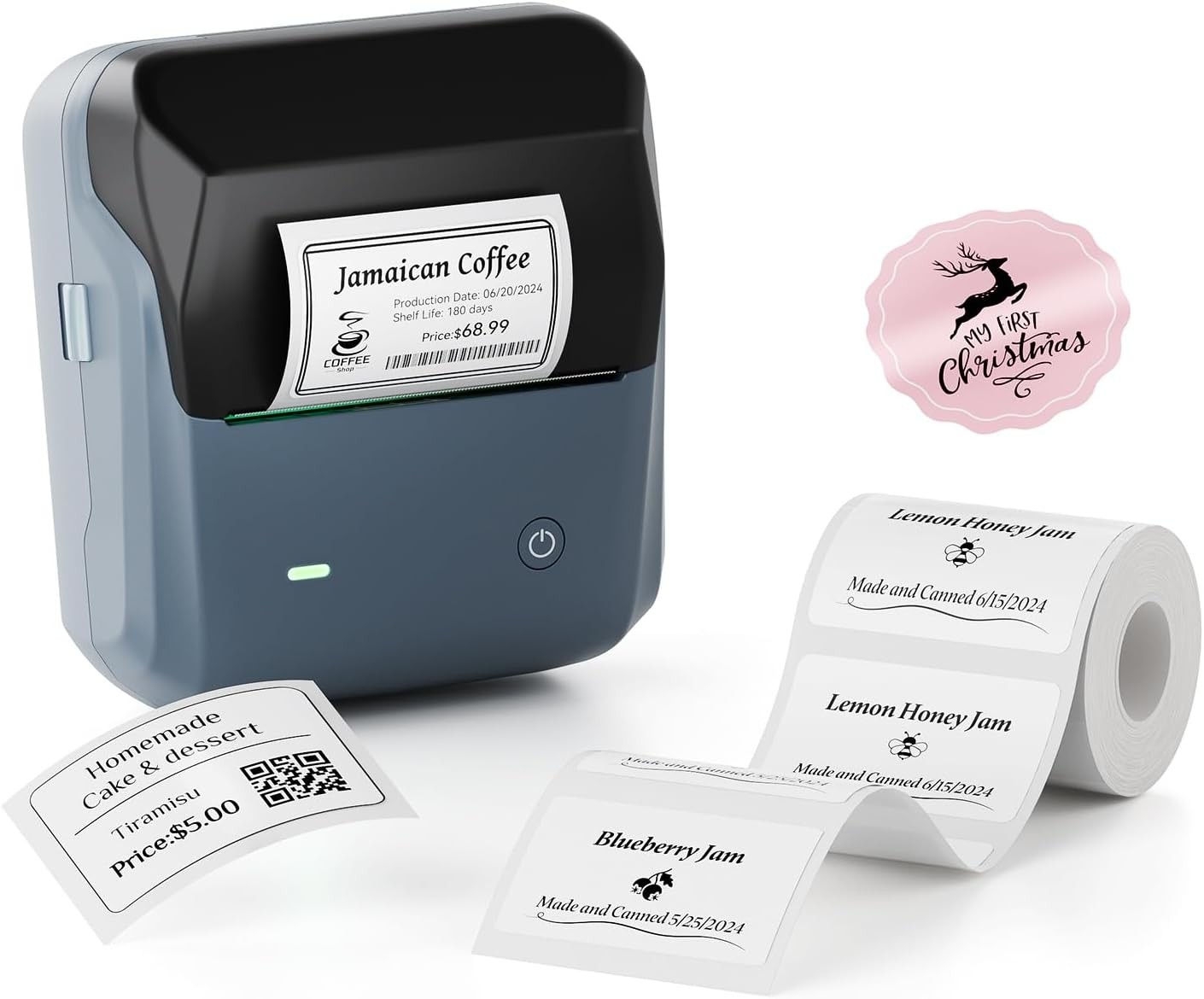 B31 Label Maker, Bluetooth Thermal Label Printer for Retail, Blue