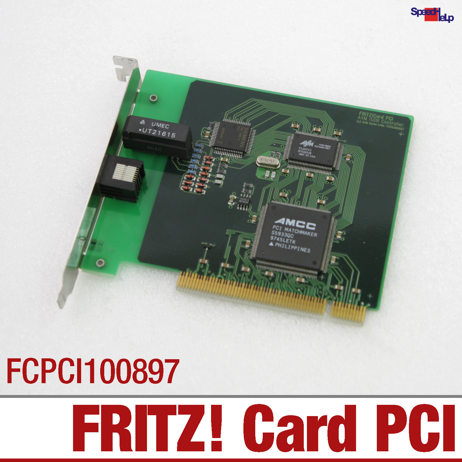 AVM Fritz Card PCI ISDN Controller Modem Fritzcard FCPCI100897 Top