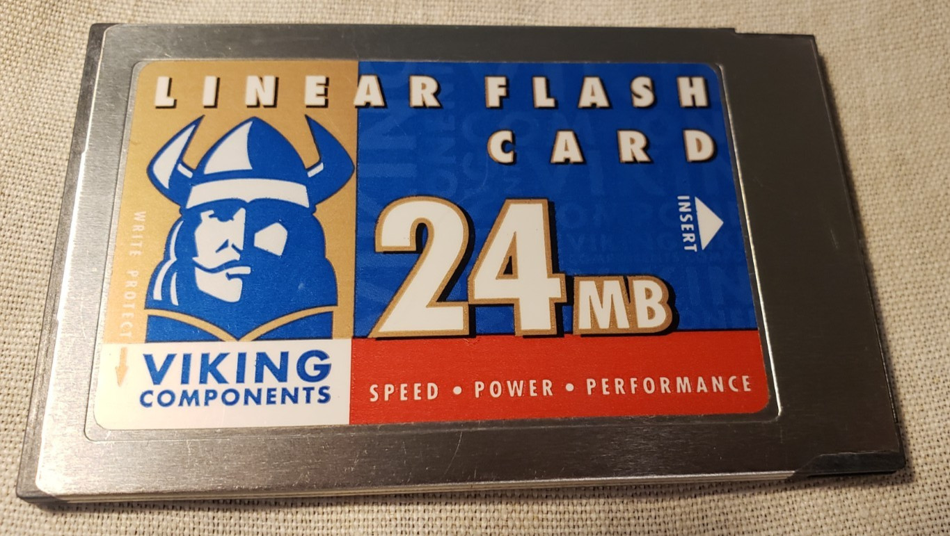 Viking 24MB PCMCIA Type 1 16-Bit Linear Flash Card 16-1837-01