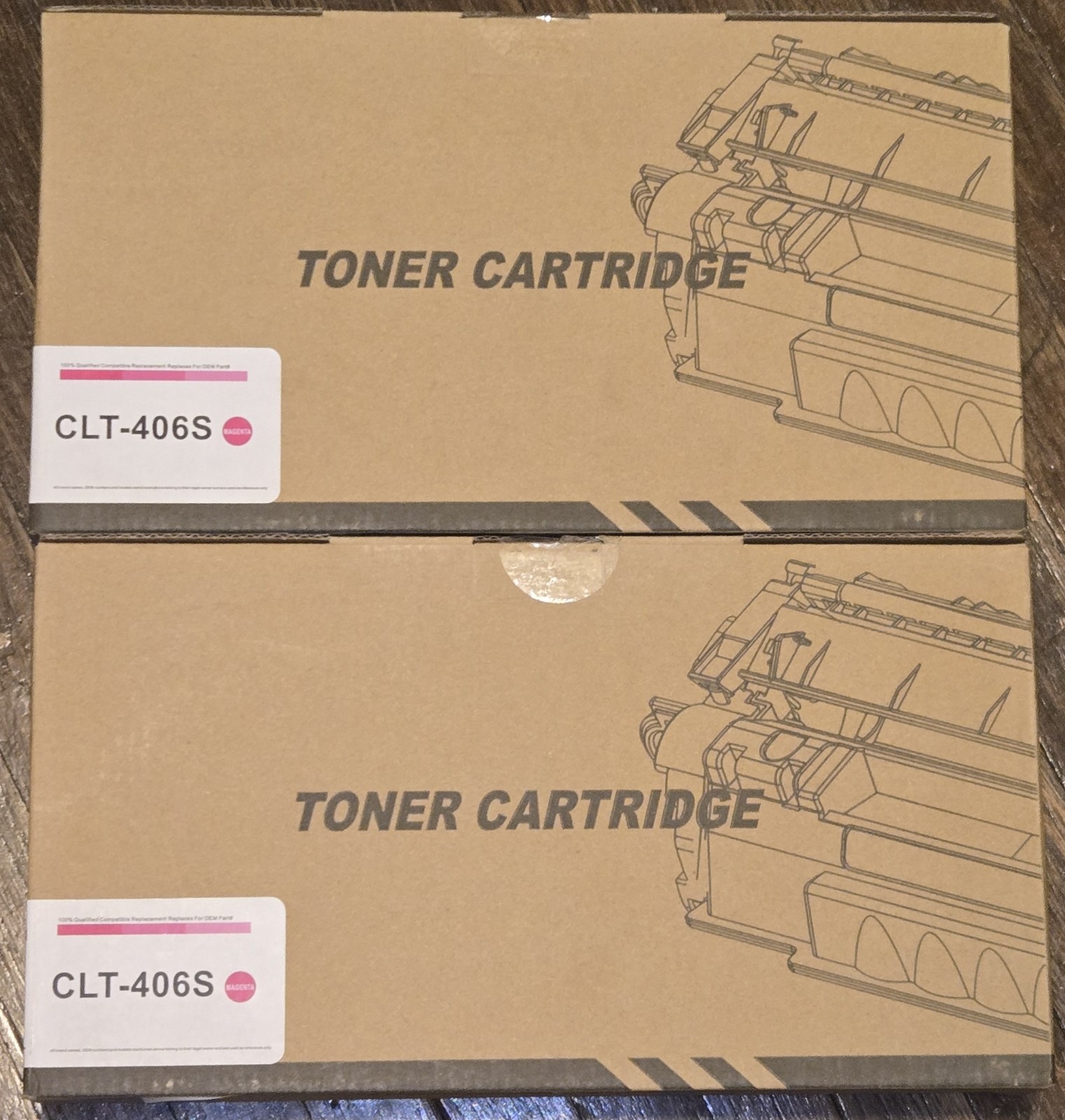 2-pack - CLT-406S Magenta Toner Cartridges For Samsung Laser Printers 