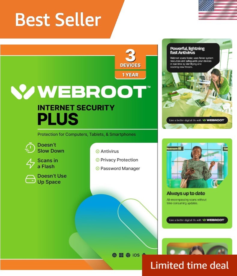 Internet Security Plus 2026 - Protect 3 Devices with Antivirus & Password Man...