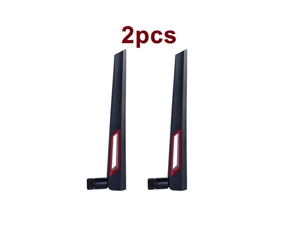 2X High Gain Antennas Dual Band 2.4GHz 5GHz WiFi Antenna Connector 10dBi RP-SMA