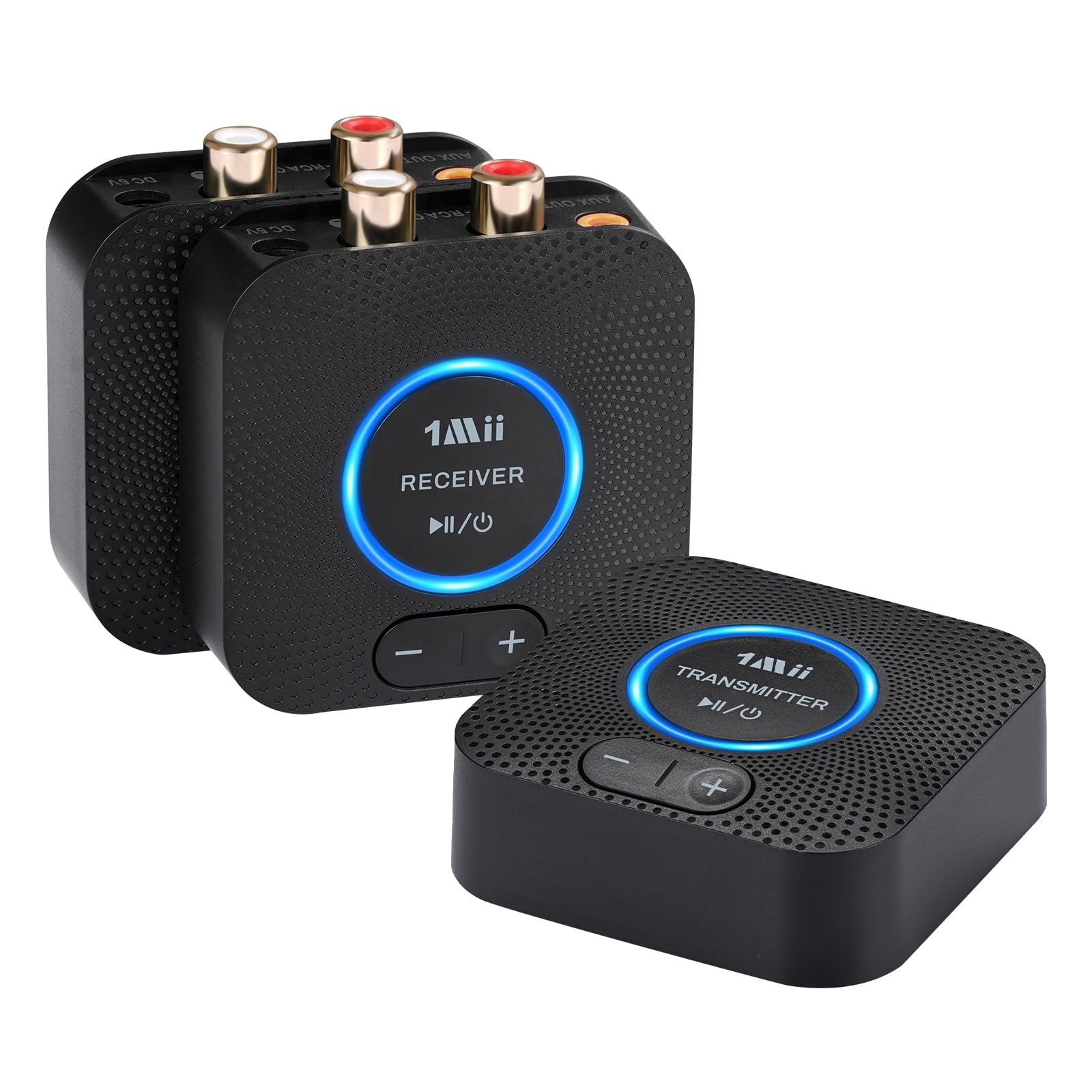 1Mii 2.4 GHz 1 TX+2 RX Wireless Audio Transmitter Receiver Set for TV, 25ms L...
