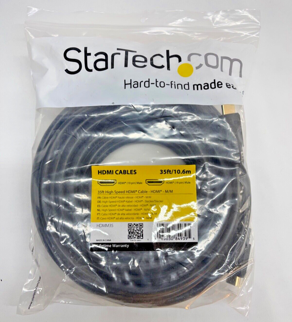 StarTech HDMM35 35 ft High Speed HDMI Cable - Ultra HD 4k x 2k HDMI Cable -M/M