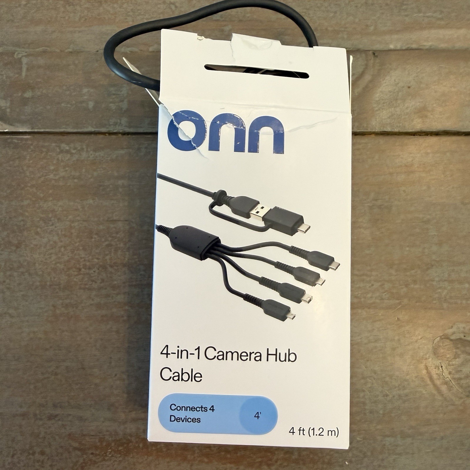 onn 4-in-1 Camera Hub Cable Preowned 