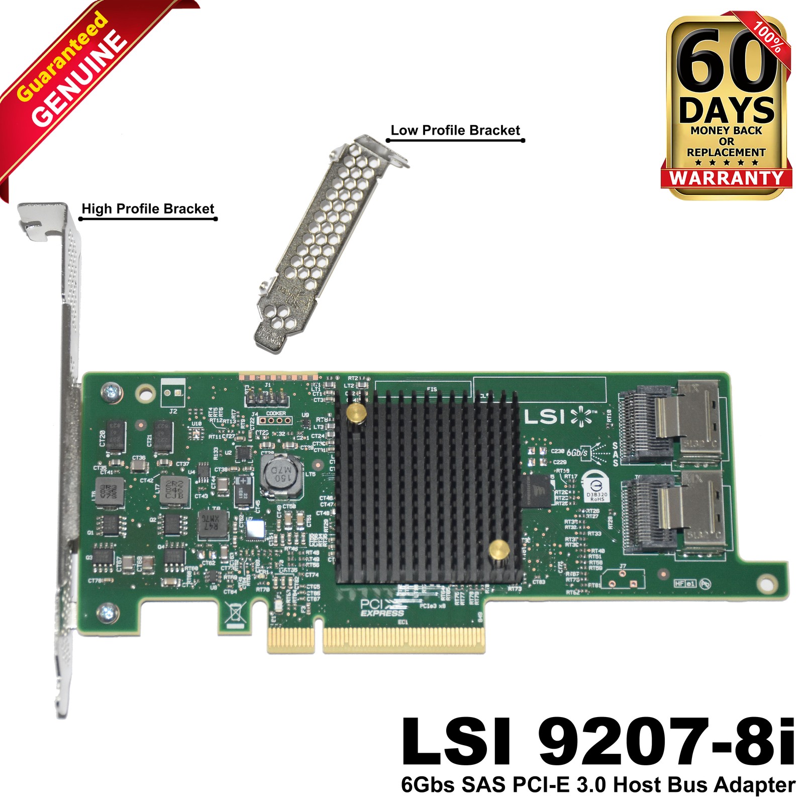 LSI 9207-8i 6Gbps 8-Port SAS HBA PCIe 3.0 P20 IT Mode ZFS TrueNAS UNRAID