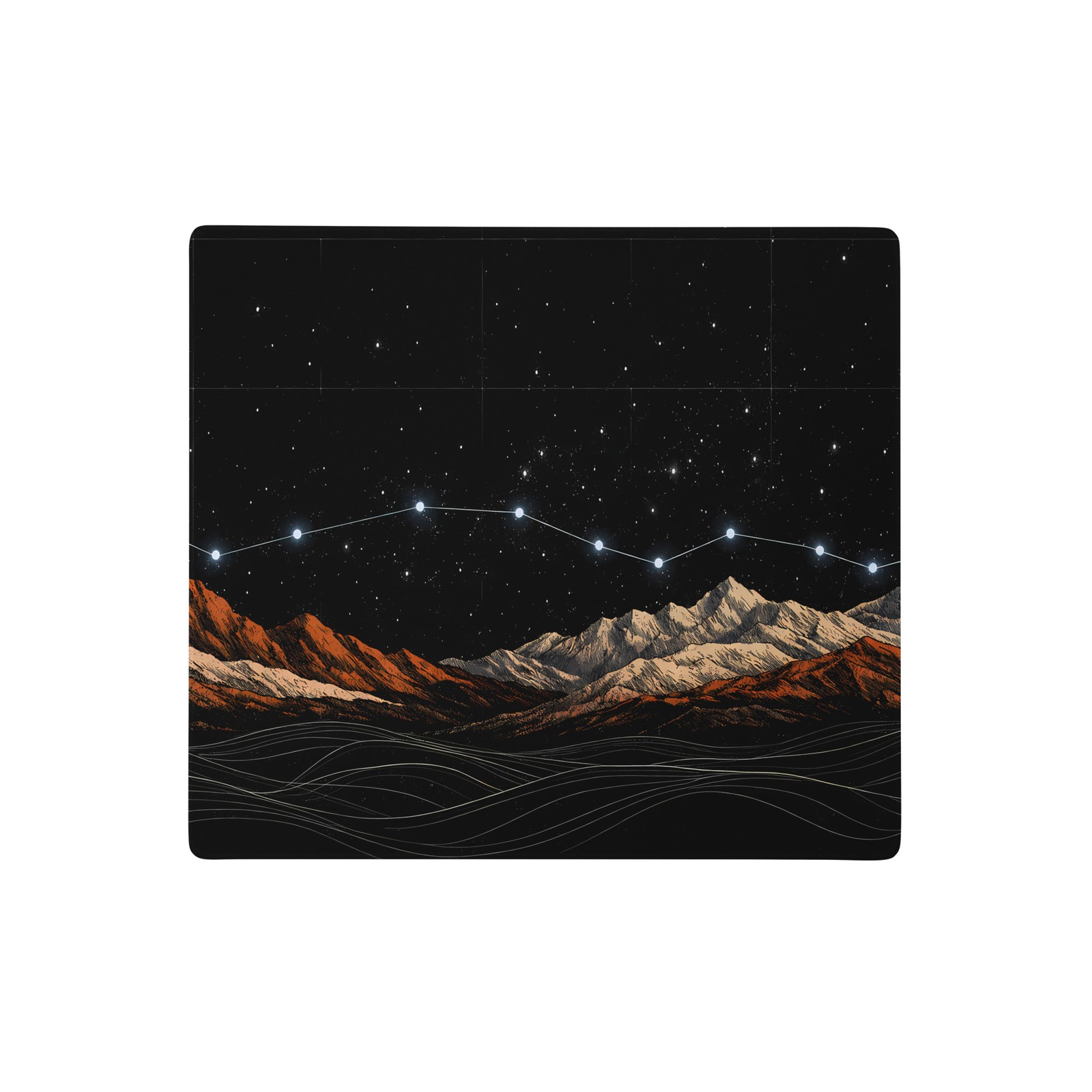 Constellation Mountain Stars Gaming Mouse Pad XL Extended Desk Mat Non-Slip