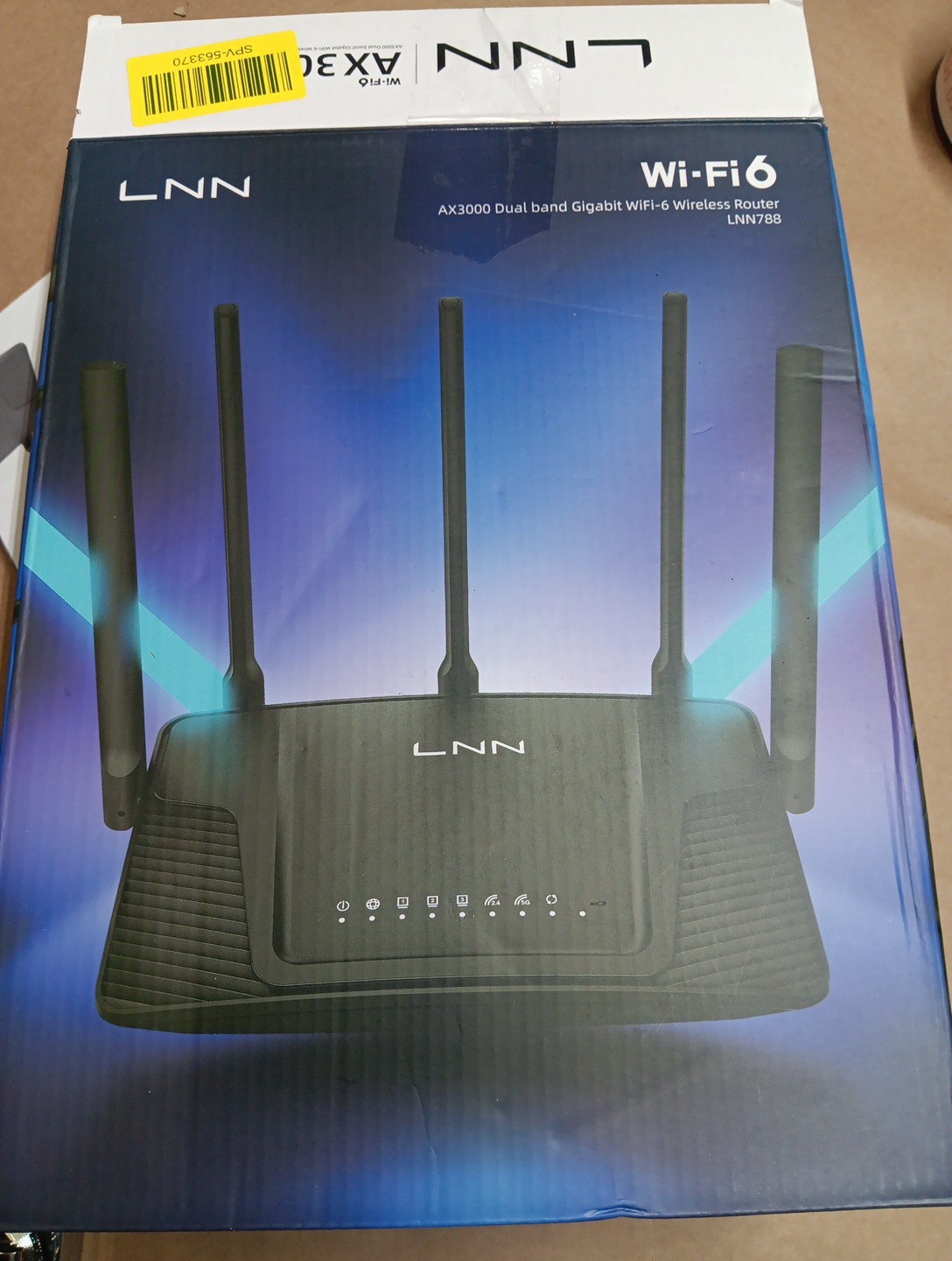 LNN Wi-Fi 6 Router, 3000Mbps Dual Band Wireless Gigabit Routers for Gaming BNIB