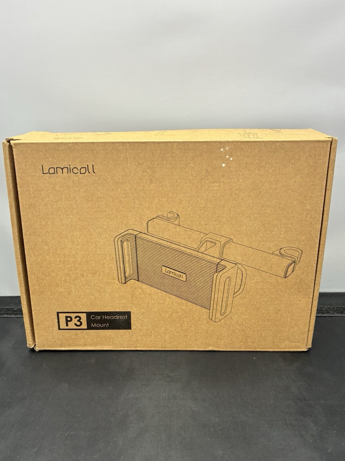 Lamicoll P3 Black Car Headrest Mount