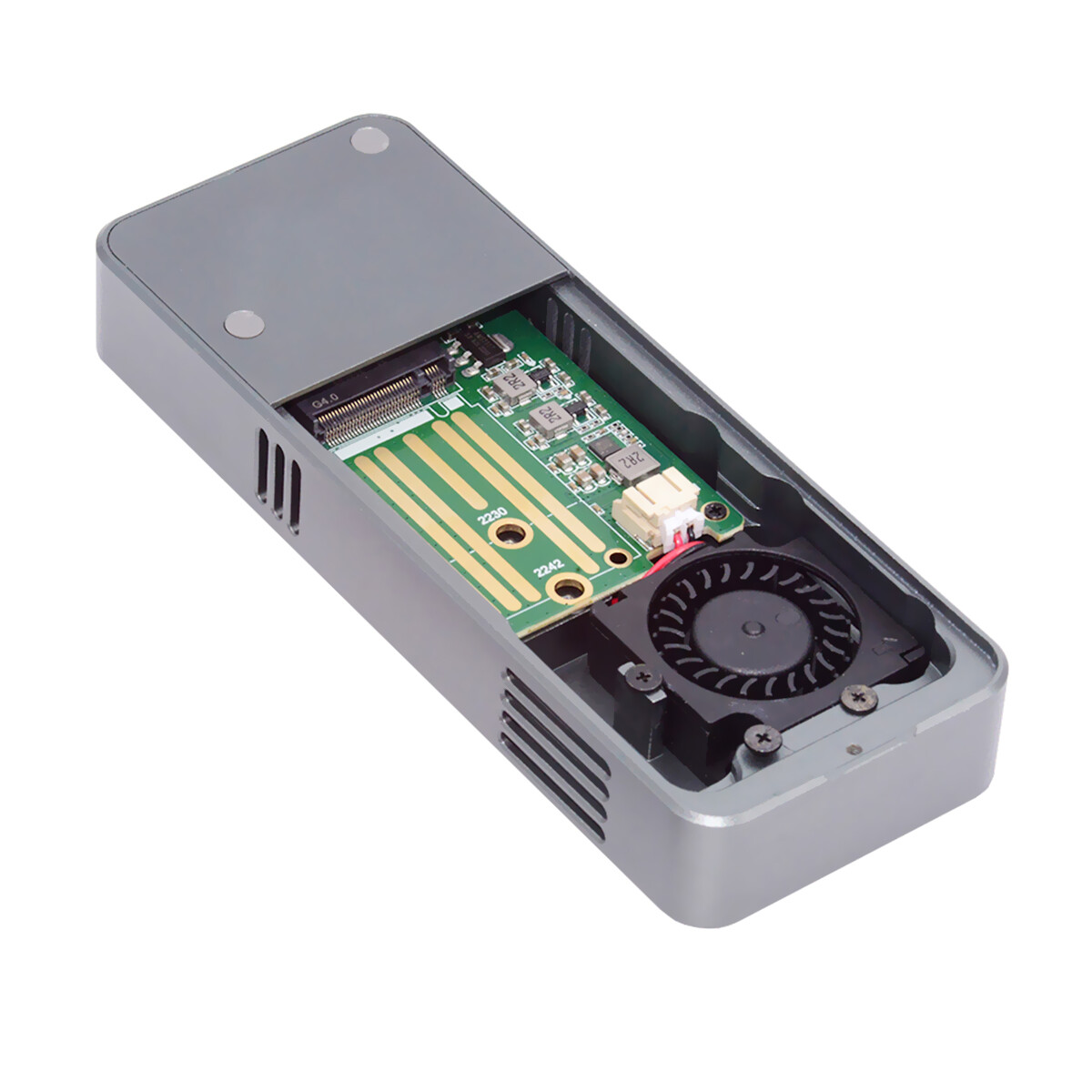 USB4 Type-C 40Gbps to PCI-E NVME NGFF M-Key SSD Enclosure ASM2464 Chipset