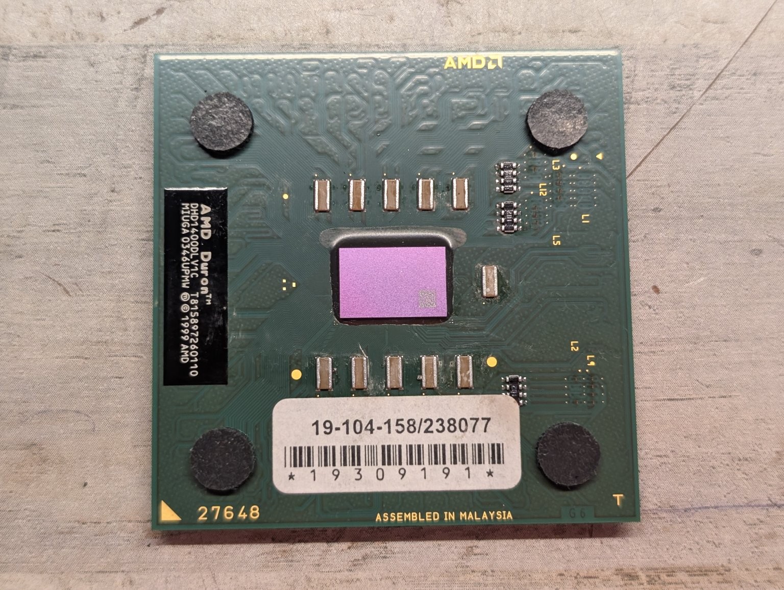 AMD Duron 1400 DHD1400DLV1C CPU Processor Socket A 462 PGA Vintage PC