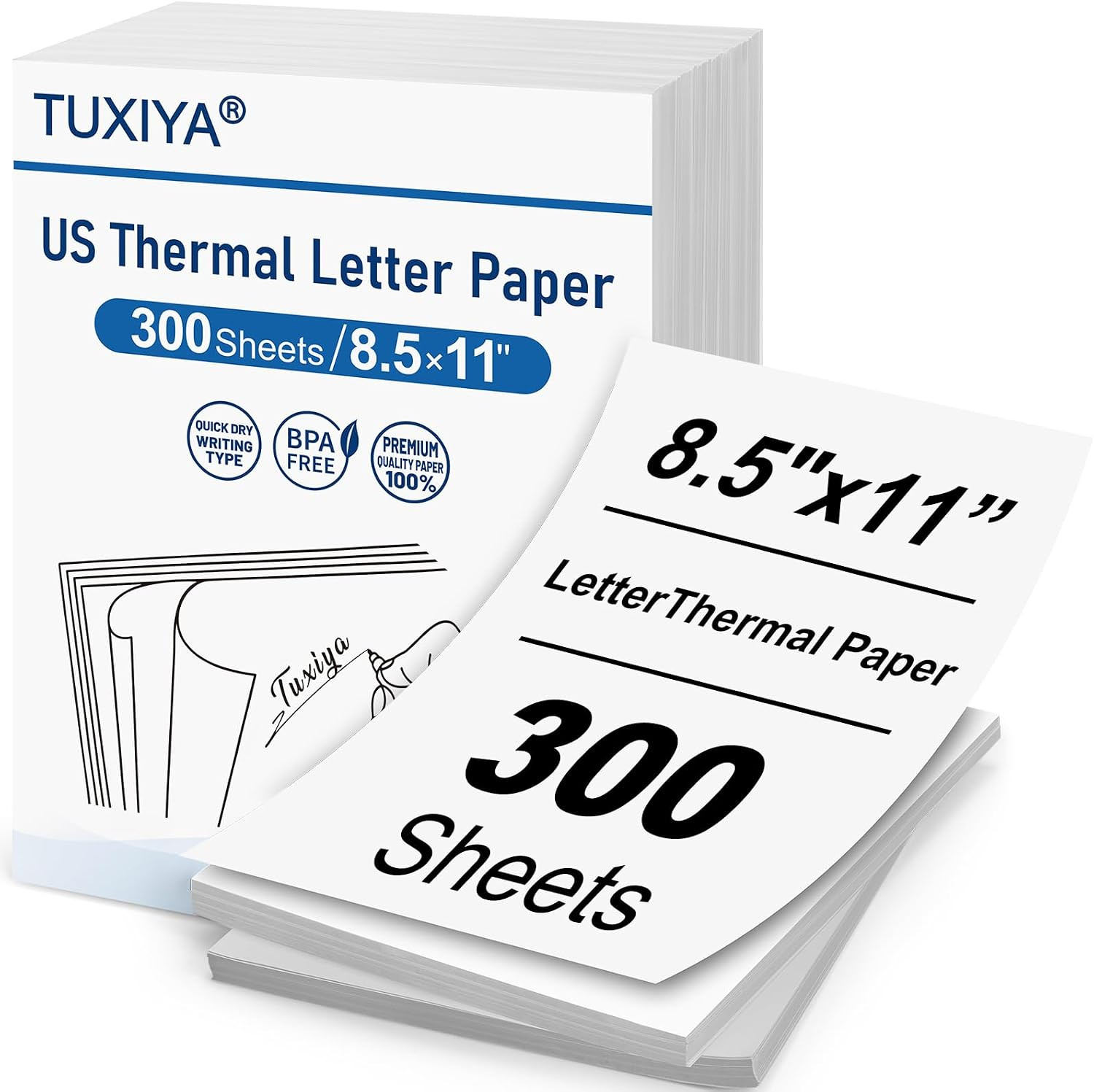 300 Sheets Thermal Printer Paper 8.5 X 11 Inch