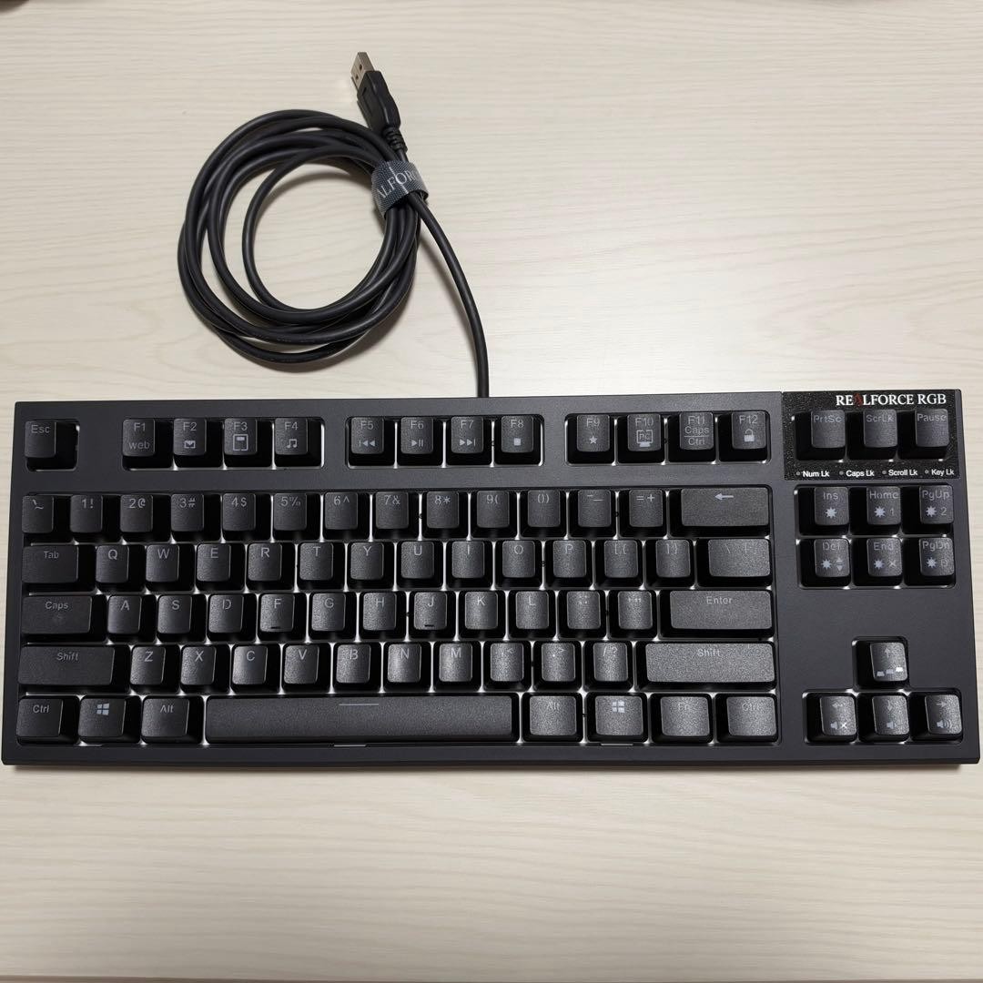Topre REALFORCE RGB R2TLA-US4G-BK TKL Keyboard US Layout 45g Capacitive Japan
