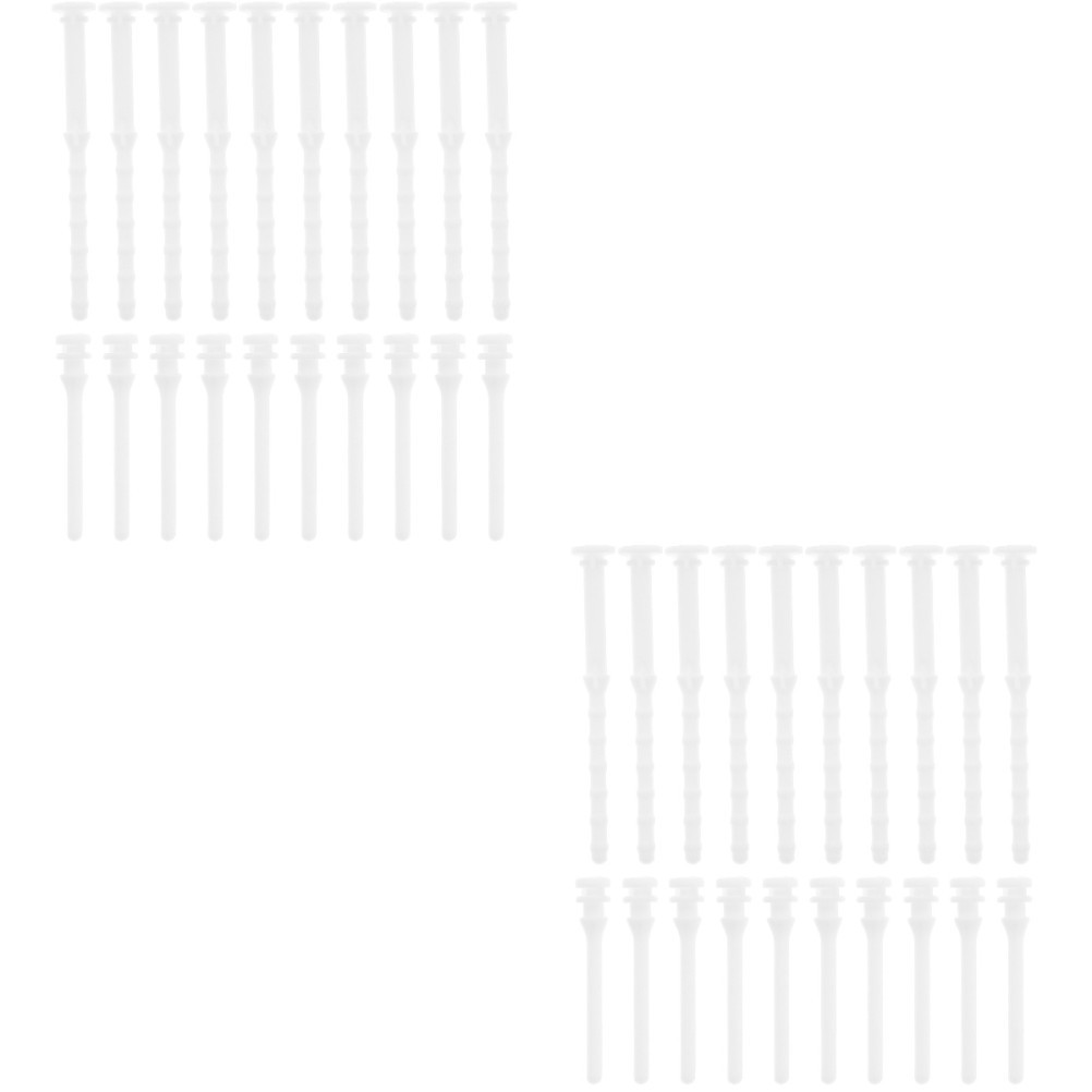 40Pcs Computer Fan Screws White Silicone Rubber Anti Noise Vibration Pins