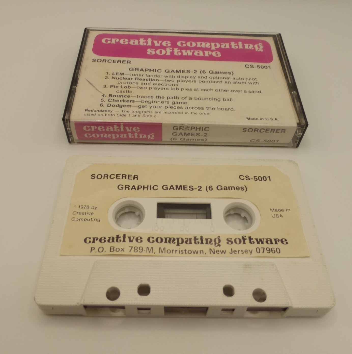 Exidy Sorcerer Computer Creative Computing Software Graphic 6 Games Cassette