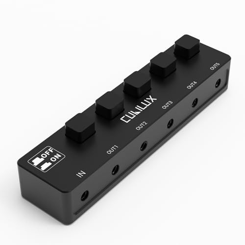 Cubilux Multi 3.5mm Headphone Splitter with Switch Control 5-Way Splitter