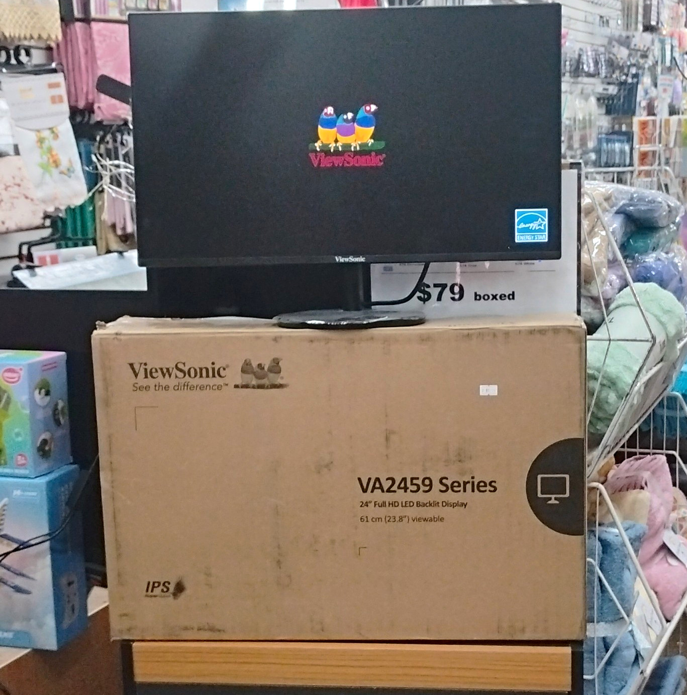 ViewSonic VA2459-smh VA2459-SMH-2 24in 1080p LED 60Hz 5ms HDMI VGA Black