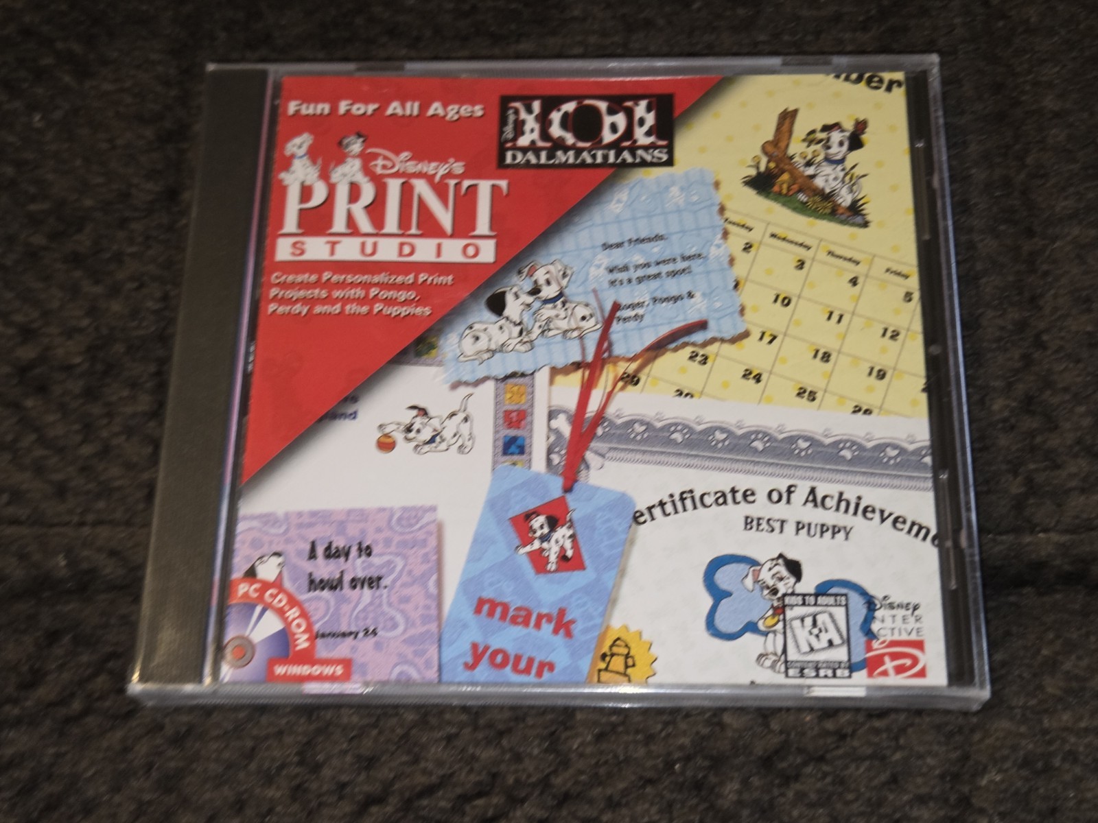 Software PC Disney 101 Dalmatians Print Studio NEW SEALED Windows 95/98