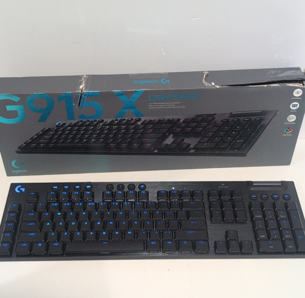 Logitech G915 X Lightspeed Wireless Gaming Keyboard CLICKY BLUE SWITCH Tested #3