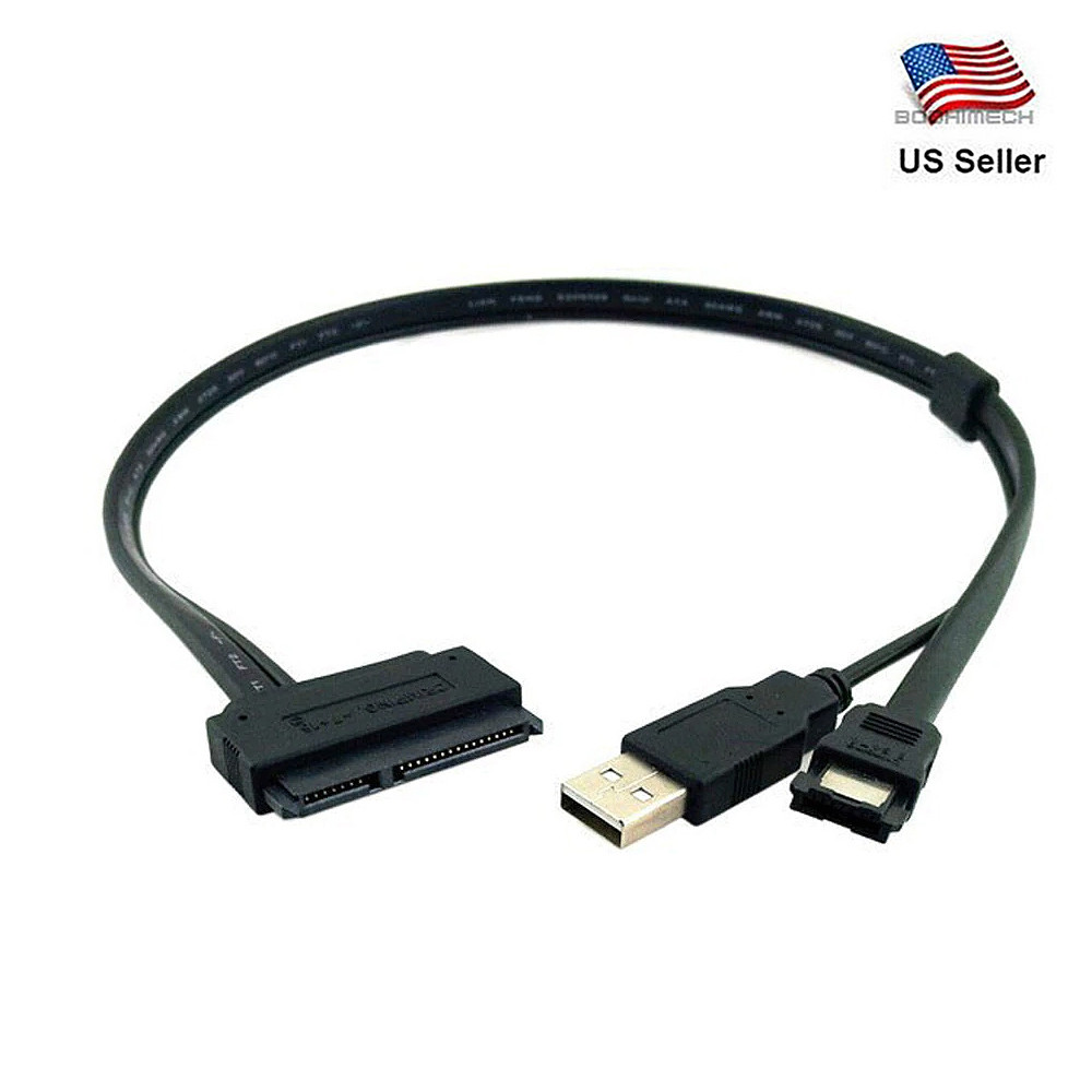2.5 Hard Drive SATA 22Pin to eSATA Data USB Powered Cable Adapter