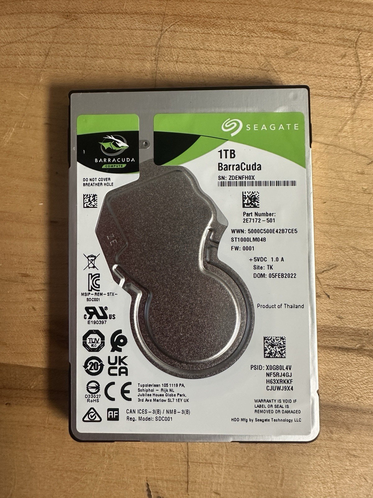 Seagate BarraCuda ST1000LM048 1TB 2.5” SATA III 5400RPM Laptop Hard Drive HDD