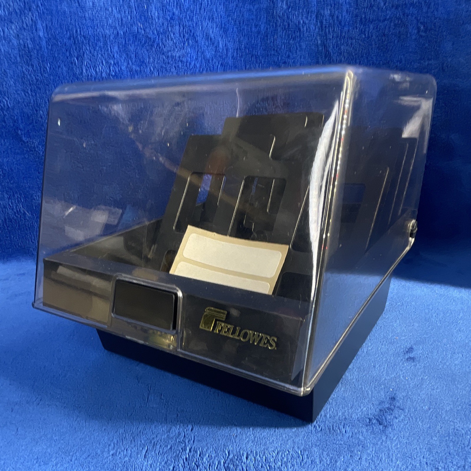 Fellowes Floppy Disk Storage Box Case, Plastic Black/Clear Lid MPN 90511 vintage