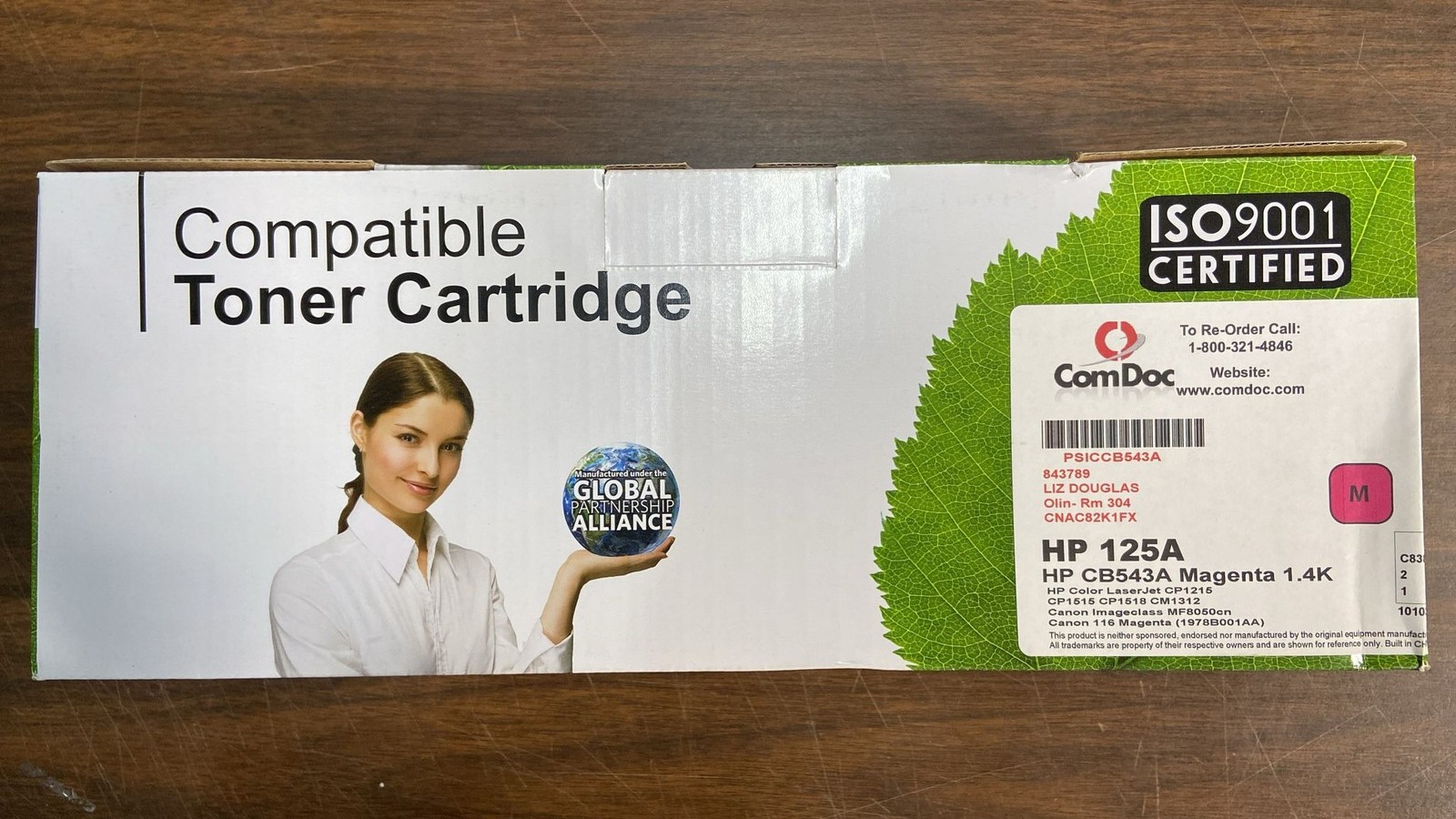 ComDoc Compatible Toner Cartridge HP 125A HPCB543A Magenta 1.4K HP Color LaseJet